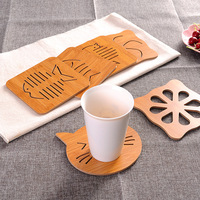 Sous-verre de cuisine épaissi anti-brûlure à motif dessin animé, tapis isolant thermique, dessous de plat, dessous de tasse et de bol