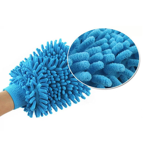 Chiffon en stock gants de <span class=keywords><strong>lavage</strong></span> de voiture en chenille de qualité microfibre gants de <span class=keywords><strong>lavage</strong></span> de voiture de couleur rayée vente en gros - Product Image 3
