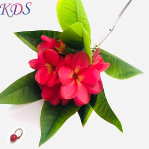 Fausses fleurs de frangipanier artificielles en soie, 1 pièce, fausses plantes décoratives, pour un mariage - Product Image 3