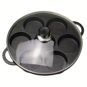 Sartén de hierro fundido de 7 tazas de cocina americana Popular, sartén antiadherente para tortilla de gofres, sartén de hierro fundido de 7 agujeros - Product Image 5