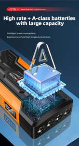 98000mAh 1000A <span class=keywords><strong>Booster</strong></span> <span class=keywords><strong>Meilleur</strong></span> démarreur de <span class=keywords><strong>batterie</strong></span> au lithium avec <span class=keywords><strong>chargeur</strong></span> de <span class=keywords><strong>batterie</strong></span> à compresseur d'air et démarreur - Product Image 4