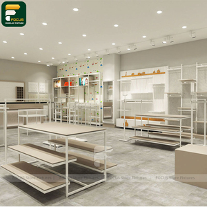 Mueble de Exhibición de Ropa para Tienda de Moda Premium, Panel de Pared, Mostrador de Caja, Espejo para Boutique - Product Image 1