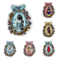Prêt à la vente Nouveaux sabots en PVC écologiques colorés de style princesse, cowboy, denim, avec boucles de chaussures amovibles en forme de fruits, accessoires pour chaussures