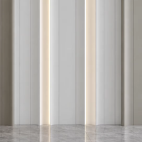 Revêtement mural en composite bois-plastique classique imperméable pour intérieur, panneau mural rainuré WPC PVC pour la décoration