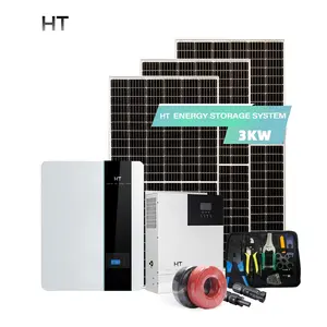 HT Hot Sale Wettbewerbs fähiger Preis Wechsel richter Solar Komplettes Home Solar System 3kva Set Off Gride Solar Power System All In One