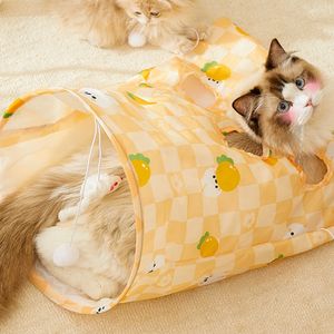 2025新设计聚酯声音宠物猫隧道玩具袋形状与互动猫玩具球 - Product Image 2