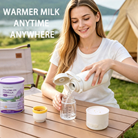 Chauffe-biberon portable sans fil 2-en-1 avec batterie, chauffe-lait et chauffe-aliments pour bébé, bol amovible, pour les déplacements