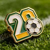 Badges de revers en alliage de zinc émaillés à chaud, personnalisés, modernes et antiques, pour fans de football, en gros, pour souvenirs, programmes et distribution de cadeaux