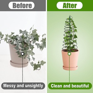 Black Decorative Adjustable Round Metal Garden <strong>Trellis</strong> Obelisk Plant Tower Climbing Plant Support - Product Image 3