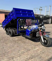 Véhicule de fret agricole à 9 roues à déchargement automatique, tricycle à moteur à essence, véhicule à trois roues