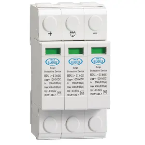 3P 40kA 1000V DC SPD untuk Solar Pv Surge Protection/Pelindung Voltase Surge Arrester