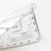 Regla de Coordenadas Cuadrada Transparente de Plástico UTM/MGRS de 10 cm, Escalas 1:25000/50000/63,360, Grosor de 0,3 mm, para Mapas de Exterior Personalizados