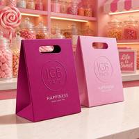 Custom Embossing Logo Eco-Friendly Recyclable Cardboard Paperboard Candy Luxury Gift Packaging Paper Bag with Handle