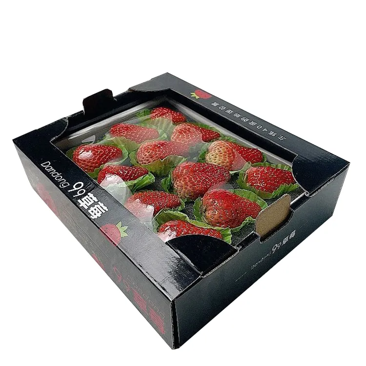 स्ट्रॉबेरी बॉक्स कस्टम गत्ता फल बक्से सब्जी फल स्ट्रॉबेरी के लिए पैकिंग उपहार बक्से