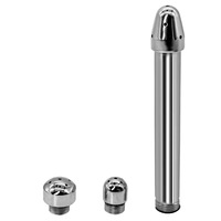 Kit de douche anale à domicile Aimitoy en acier inoxydable, 3 têtes, bouchon anal, douche vaginale, nettoyeur anal en métal, 100% étanche, capacité de 224 ml