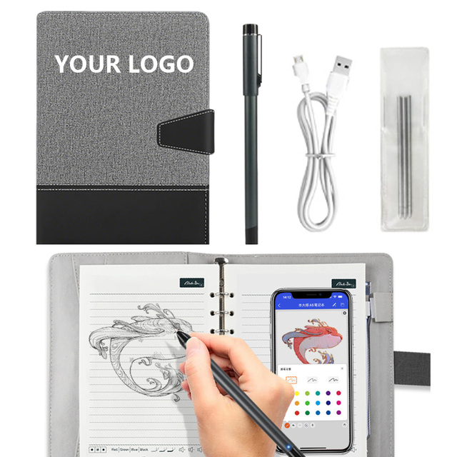 Custom Business Gifts Ai Notebook Smart Pen Smart Notebook Ai Write Sketch Book High Efficiency Office Reusable Ai Diary Ai Pen