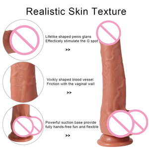 Dildo de Silicona Líquida de Doble Capa, Impermeable, Textura Realista de Piel, Masturbador para Orgasmo Femenino, Juguetes Sexuales para Adultos - Product Image 2