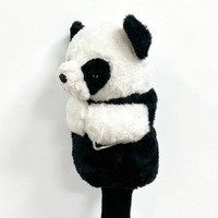 Funda para Palo de Golf y Gorra de Golf de Tela de Felpa de Panda, Promocional, Hecha a Mano, de Dibujos Animados, Bonita, con Diseño de Número Uno, Protección para la Cabeza del Palo