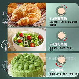 Robot culinaire multifonction Sanlida SM-1555 avec bol en acier inoxydable, tête inclinable, 1500W, vert et or - Product Image 3