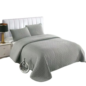 Couvre-<span class=keywords><strong>lit</strong></span> en microfibre <span class=keywords><strong>de</strong></span> style américain classique, personnalisé, écologique, 300TC, antistatique, respirant, uni, teint en pièce, <span class=keywords><strong>pour</strong></span> usage domestique - Product Image 1