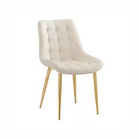 Chaises de salle à manger modernes en tissu velours avec pieds en métal pour hôtels et restaurants, meubles de salle à manger personnalisables pour la maison