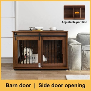 Gabbie e Casette di Lusso in Legno per Animali Domestici, Design a Due Porte, Ampio Spazio Regolabile per Cani Grandi e Altri Animali - Product Image 5