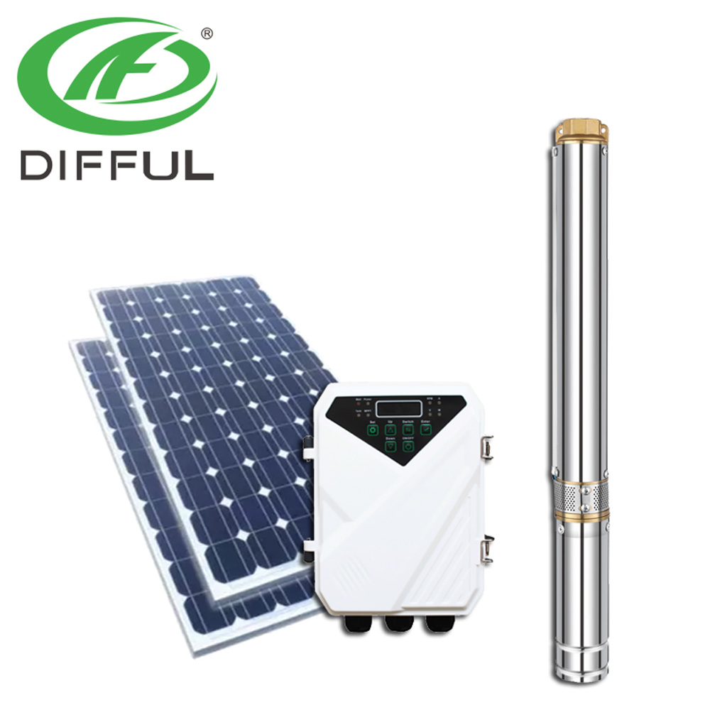 Difful солнечный насос 1hp, бесщеточный Солнечный насос, Погружной Солнечный водяной насос