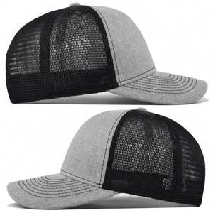 High Quality Customizable 6-Panel Camo Polyester/Cotton <b>Patch</b> Richardson High Profile Flat Bill Trucker Hats Men Fashion Mesh - Product Image 5