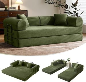 Factory Direct Compressed <b>Sofa</b> <b>Bed</b> Boneless <b>Sofa</b> Modular Compress <b>Sofa</b> Set Furniture Frameless Foam Vacuum <b>Sofa</b> <b>Bed</b>-Green - Product Image 1