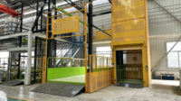 Plateforme élévatrice verticale hydraulique sur rail pour le transport de marchandises en entrepôt logistique (cartons et palettes)