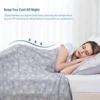 Couverture rafraîchissante d'été en nylon surdimensionnée pour dormeurs chauds, fabriquée en Chine, effet froid, taille Queen