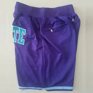 Pantalones cortos de baloncesto con bolsillo, color morado, la mejor calidad - Product Image 1