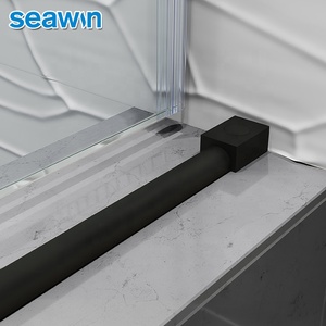Porte <span class=keywords><strong>de</strong></span> <span class=keywords><strong>douche</strong></span> coulissante moderne sans cadre en <span class=keywords><strong>verre</strong></span> trempé <span class=keywords><strong>pour</strong></span> salles <span class=keywords><strong>de</strong></span> bain et hôtels-villas – Écologique - Product Image 3