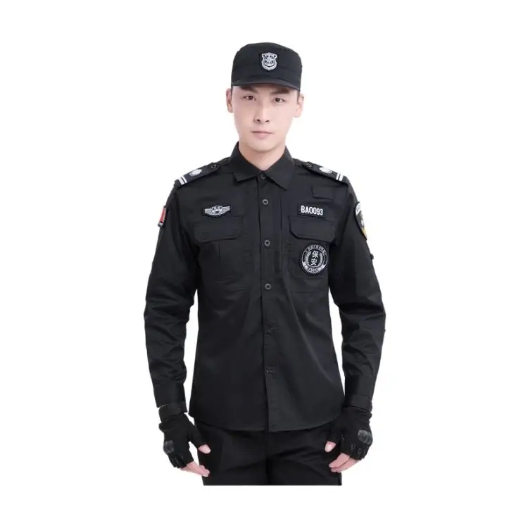 Özel kısa kollu gri özel güvenlik üniforma takım gömlek güvenlik giyim güvenlik görevlisi üniformaları