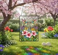 EffiPrint Impresión Bajo Demanda, Vitral Rectangular Personalizado con su Diseño Impreso para Decoración de Ventanas