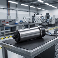 Broche électrique haute vitesse 24000 tr/min 25 kW, lubrification air-huile, broche motorisée pour fraisage et rectification CNC