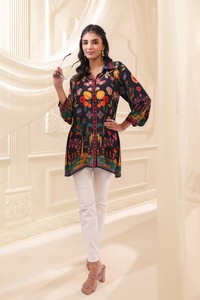 Camisa Túnica Moderna para Mujer con Estampado Floral Inspirado en la Naturaleza, Elegante y Casual para Oficina, Blusa de Moda - Product Image 2