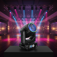 Projecteurs LED RGBW mobiles 200W, 18 prismes, DMX512, activés par le son, faisceau lumineux DJ, bande halo, pour fêtes, mariages, Noël, CRI 90 élevé