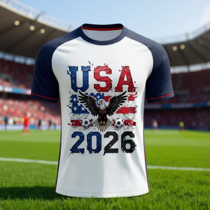 Maglia da Tifoso USA 2026 Personalizzabile con Nome e Numero, Design Raglan - Product Image 3
