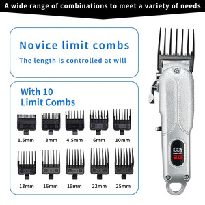 Cortapelos para Hombre, Set de Cortapelos y Recortadoras, Cortapelos de Barbero, Recortadora de Pelo Eléctrica con Caja, Regalos para Hombre, Plateado - Product Image 2