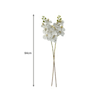 Orchidée Phalaenopsis Artificielle Hautement Réaliste en PE, Faite à la Main, Toucher Réel, Longue Durée, pour Thanksgiving et Nouvel An (Vente en Gros)
