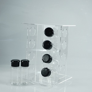Hot Sale 360 <b>Rotating</b> Eco Friendly Multifunction Acrylic <b>Spice</b> <b>Rack</b> 16 Holes Transparent Lucite Seasoning Holder for Kitchen - Product Image 2