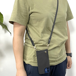 Étui pour téléphone portable en cuir PU portefeuille à bandoulière avec carte pour <span class=keywords><strong>iPhone</strong></span> 17 16 15 14 13 12 Pro Max avec <span class=keywords><strong>cordon</strong></span> corde bandoulière - Product Image 6