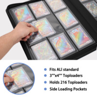 Álbum Personalizado de 9 Bolsillos con Páginas Fijas, Organizador de Almacenamiento de Tarjetas Coleccionables con 9 Ranuras, Libro de Exhibición para Tarjetas Pokémon