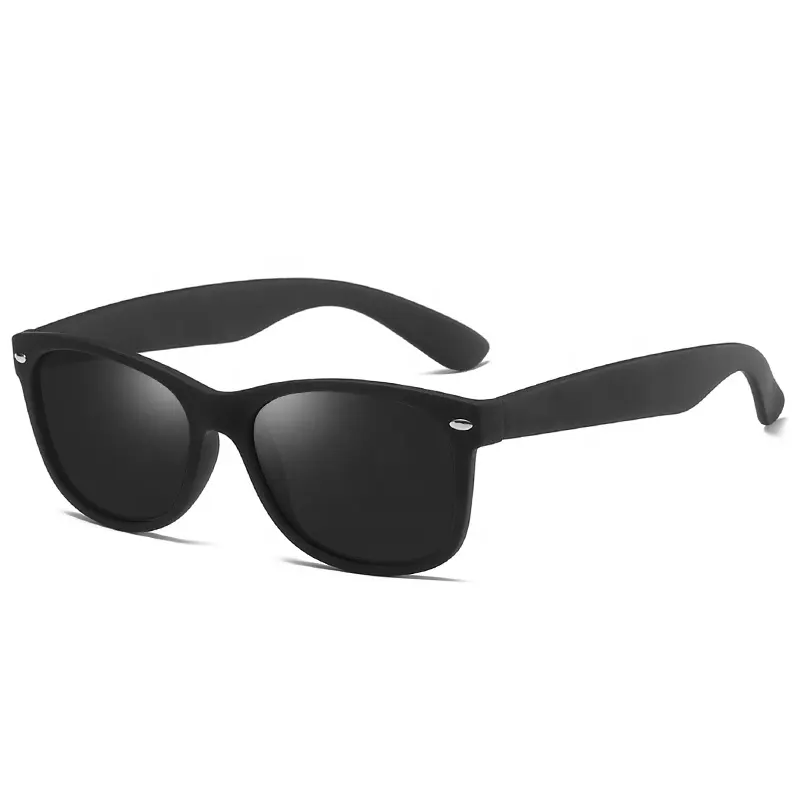 Gafas de sol cuadradas clásicas, lentes polarizadas tac de humo, antideslumbrantes, rectangulares, personalizables para exteriores, 2023