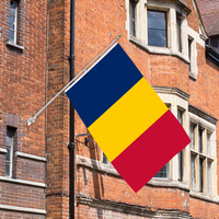 Drapeau du Tchad personnalisé imprimé recto simple 3x5 pieds, personnalisable pour tous les drapeaux nationaux et les drapeaux de présentation.