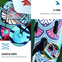 Planche à pagaie gonflable en PVC à dessus souple pour les sports nautiques, le surf dans les eaux océaniques