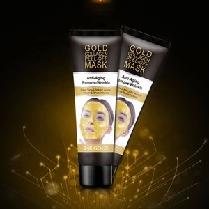 OEM Branded Custom Skin Care 24K Gold Collagen Peel-Off Facial Mask Wholesale Cheap Whitening Anti-Wrinkle Mud Face Mask - Product Image 3
