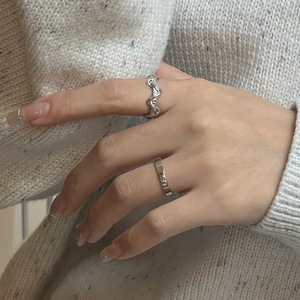 S925 Sterling Silver Irregular <b>Open</b> <b>Ring</b> Minimalist Design Women's Jewelry Everyday Wear - Product Image 2