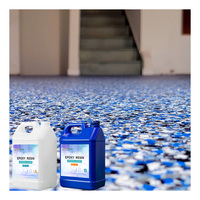 Peinture époxy liquide pour sols en terrazzo et granit, à base de résine époxy colorée décorative métallisée, pour application routière